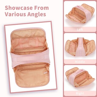 Foto 5 | Foto 5 | Bolsa De Maquillaje De Viaje Ocheal Wide Open Flat Cosmetic Pink - Venta Internacional.