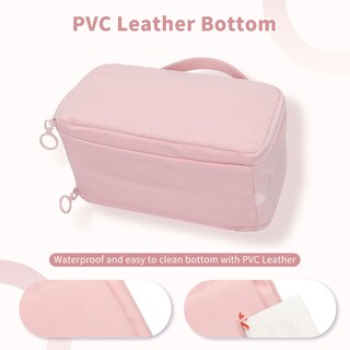 Foto 7 | Foto 7 | Bolsa De Maquillaje De Viaje Ocheal Wide Open Flat Cosmetic Pink - Venta Internacional.