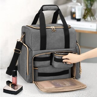 Foto 7 | Foto 7 | Bolsa De Maquillaje Luxja Large Travel Con 3 Fundas Extraíbles De Nailon Gris - Venta Internacional.