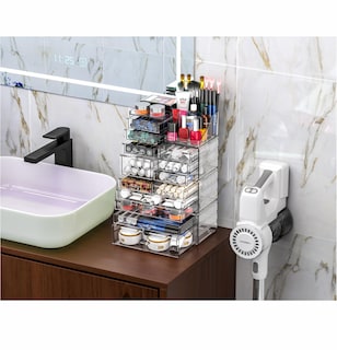 Foto 4 | Foto 4 | Organizador De Maquillaje Cq Acrílico Transparente Con 13 Cajones - Venta Internacional.