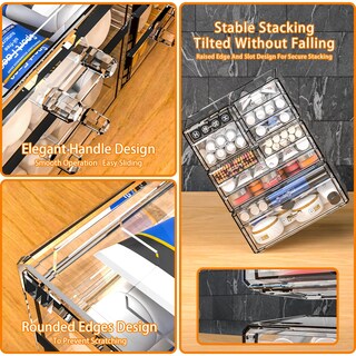 Foto 6 | Foto 6 | Organizador De Maquillaje Cq Acrílico Transparente Con 13 Cajones - Venta Internacional.