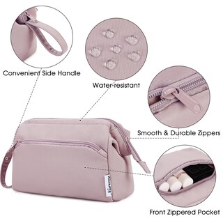 Foto 5 | Foto 5 | Bolsa De Maquillaje Narwey Tamaño Grande Color Rosa Polvoriento Para Mujer Que Viaja - Venta Internacional.