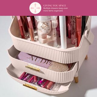 Foto 5 | Foto 5 | Organizador De Maquillaje Paris Hilton Con Tapa Rosa Y Dorado - Venta Internacional.