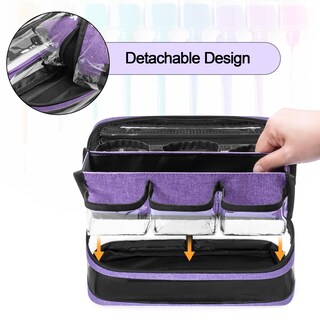 Foto 2 | Foto 2 | Funda Organizadora De Esmaltes De Uñas Bafaso  Pequeña  De Pvc Morado Transparente - Venta Internacional.