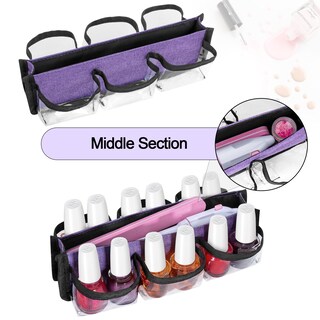 Foto 4 | Foto 4 | Funda Organizadora De Esmaltes De Uñas Bafaso  Pequeña  De Pvc Morado Transparente - Venta Internacional.