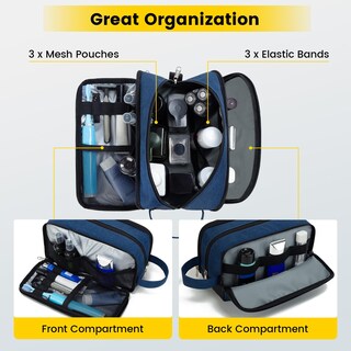 Foto 3 | Foto 3 | Neceser De Viaje Vorspack Para Hombre Resistente Al Agua  Color Azul Marino - Venta Internacional.