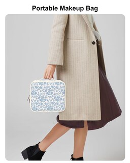 Foto 6 | Foto 6 | Bolsa De Maquillaje Relavel Travel Con Espejo Led Y Almacenamiento Blue Flower - Venta Internacional.