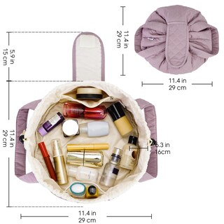 Foto 6 | Foto 6 | Bolsa De Maquillaje Narwey Barrel Con Cordón  Tamaño Grande  Color Rosa Polvoriento - Venta Internacional.