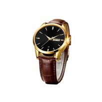 Reloj Cronógrafo De Cuero Casual Con Fondo Oscuro Eo Safe Imports Esi-21464 Marrón