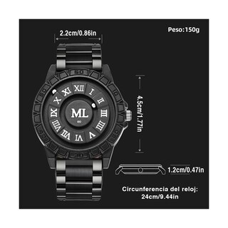 Foto 2 | Foto 2 | Reloj De Levitación Magnética Con Números Romanos Eo Safe Imports Esi-21471 Negro