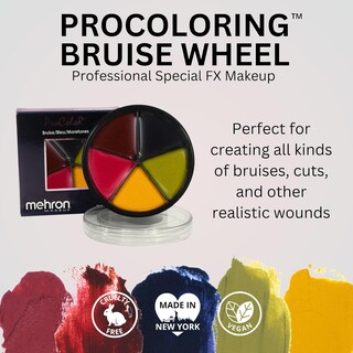 Foto 2 | Foto 2 | Maquillaje Bruise Wheel Mehron Pro Fx 5 Color Para Efectos Especiales - Venta Internacional.