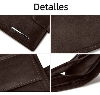Foto 3 | Foto 3 | Carteras De Lujo Xtellar Para Hombres Piel Genuina Protección Rfid Estilo Único Marrón