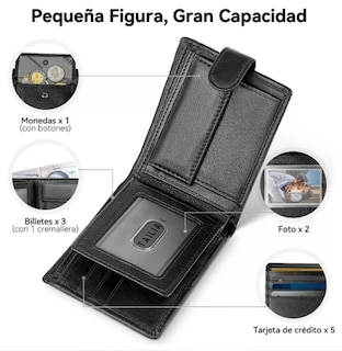 Foto 2 | Foto 2 | Cartera De Piel Xtellar Para Hombre Con Protección Rfid Y Gran Capacidad