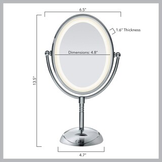 Foto 7 | Foto 7 | Espejo De Maquillaje Conair Iluminado Ovalado Con Led De Aumento 1x/7x - Venta Internacional.