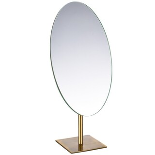 Foto 1 | Foto 1 | Espejo De Tocador Gurun Grande Ovalado De Latón Envejecido De 7 X 12 Pulgadas Para Maquillaje - Venta Internacional.