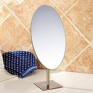 Foto 2 | Foto 2 | Espejo De Tocador Gurun Grande Ovalado De Latón Envejecido De 7 X 12 Pulgadas Para Maquillaje - Venta Internacional.