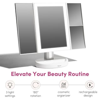 Foto 5 | Foto 5 | Espejo De Maquillaje Vanity Fancii Con Luz Led Recargable 5 Y 10 Veces - Venta Internacional.