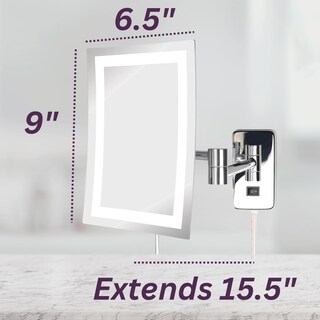 Foto 4 | Foto 4 | Espejo De Maquillaje Jerdon Jrt710cl Soporte De Pared 5 Veces Cromado Con Luz - Venta Internacional.