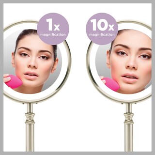 Foto 4 | Foto 4 | Espejo De Maquillaje Conair Reflections Iluminado Por Led 1x/10x En Níquel Satinado - Venta Internacional.