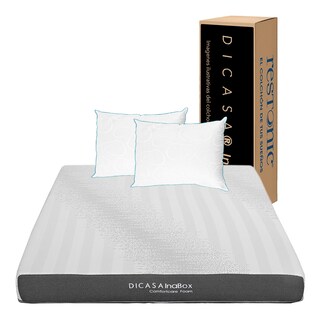 Foto 1 | Foto 1 | Colchón En Caja Dicasa Inabox Color Blanco Matrimonial + 2 Almohadas Osos