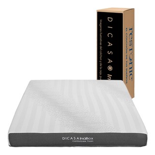 Foto 2 | Foto 2 | Colchón En Caja Dicasa Inabox Color Blanco Matrimonial + 2 Almohadas Osos