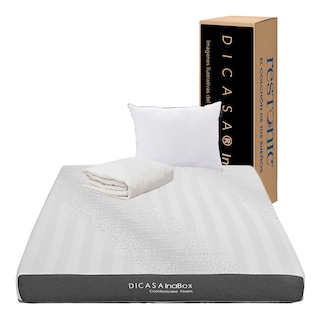 Foto 1 | Foto 1 | Colchón En Caja Dicasa Inabox Color Blanco Queen Size + Almohada One + Protector Ultra