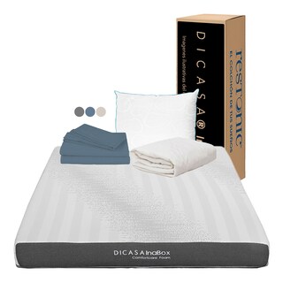 Foto 1 | Foto 1 | Colchón En Caja Dicasa Inabox Matrimonial + Almohada Osos + Protector Ultra + Sábanas Basic