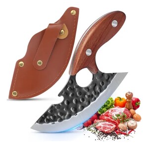 Foto 1 | Foto 1 | Cuchillo  Xtellar Chef De Cocina Forjado A Mano Con Funda De Cuero
