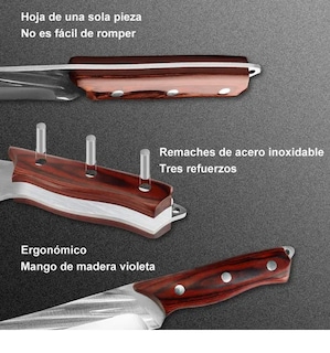 Foto 3 | Foto 3 | Cuchillo  Xtellar Cocina Profesional De Cuchillo Acero Cuchillos Chef