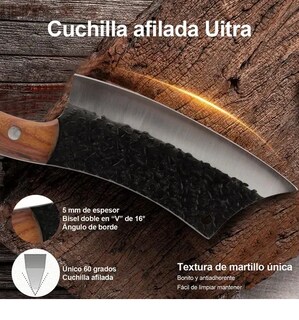 Foto 3 | Foto 3 | Cuchillo Chef  Xtellar De Cocina Profesional De Acero Forjado A Mano