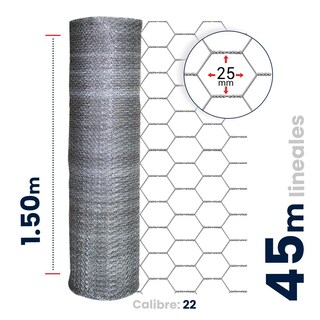 Foto 4 | Foto 4 | Malla Hexagonal Akron Altura 1.50mts Abertura 25mm Calibre 22\" Rollo 45Mts