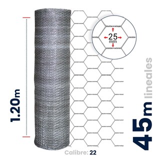 Foto 2 | Foto 2 | Malla Hexagonal Akron Altura 1.20mts Abertura 25mm Calibre 22\" Rollo 45Mts