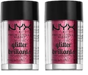 Maquillaje Profesional Glitter Nyx Para Rostro Y Cuerpo Rojo (paquete De 2) - Venta Internacional.