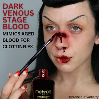 Foto 4 | Foto 4 | Maquillaje Fake Blood Mehron Stage Blood Comestible 270 Ml Venoso Oscuro - Venta Internacional.