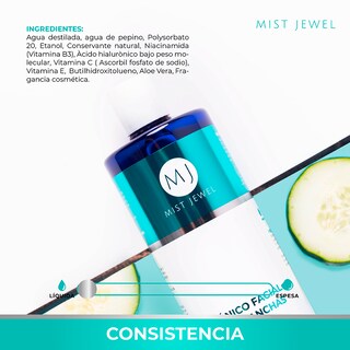 Foto 5 | Foto 5 | Mist Jewel Tonico Facial Anti-manchas E Hidratante Refresh Facial | Niacinamida Ácido Hialurónico Vit E Y C Y Agua De Pepino H