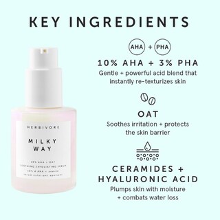 Foto 2 | Foto 2 | Sérum Herbivore Milky Way 10% Aha Y Suavizante De Avena 30 Ml Con Ceramidas - Venta Internacional.