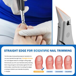 Foto 3 | Foto 3 | Cortauñas Bezox Con Cuchilla Recta Para Uñas Gruesas Color Negro - Venta Internacional.