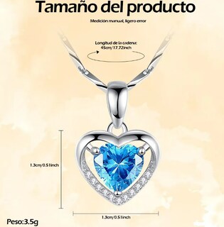 Foto 3 | Foto 3 | Collar Xtellar De Corazón Chapado En Plata 925 Y Cristal - Joyería Exquisita Con Caja De Regalo Romántica