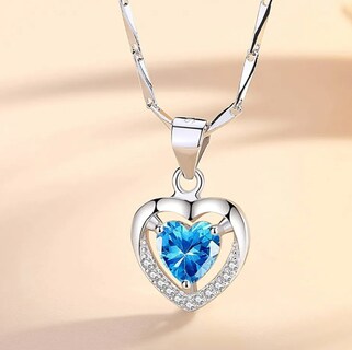 Foto 4 | Foto 4 | Collar Xtellar De Corazón Chapado En Plata 925 Y Cristal - Joyería Exquisita Con Caja De Regalo Romántica