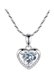 Foto 1 | Foto 1 | Collar Xtellar De Corazón Chapado En Plata 925 Y Cristal - Joyería Exquisita Con Caja De Regalo Romántica