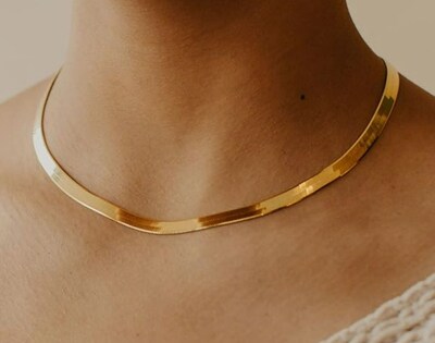 Foto 2 | Foto 2 | Collar Xtellar Chapado En Oro De 14 Quilates  Diseño De Cadena De Serpiente Detallada Con Zirconia Cúbica