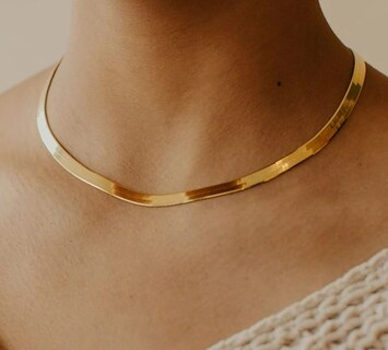 Foto 4 | Foto 4 | Collar Xtellar Chapado En Oro De 14 Quilates  Diseño De Cadena De Serpiente Detallada Con Zirconia Cúbica