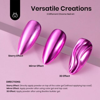 Foto 6 | Foto 6 | Esmalte De Uñas En Gel Con Forma De Escarabajos 8 Colores Cromo 2024 Mirror - Venta Internacional.