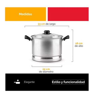 Foto 4 | Foto 4 | Vaporera De Aluminio 6.5 Litros Plata