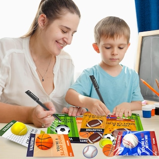 Foto 3 | Foto 3 | Tarjetas De Regalo Deportivas De San Valentín Para Niños Paquete De 30 - Venta Internacional.