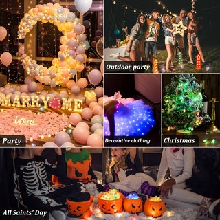 Foto 6 | Foto 6 | Luces Led Para Globos Aogist 50 Unidades 5 Colores Mezclados Con Baterías - Venta Internacional.