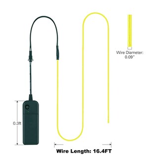 Foto 4 | Foto 4 | El Wire Maxlax Verde Fluorescente De 5 M Con Paquete De Baterías - Venta Internacional.