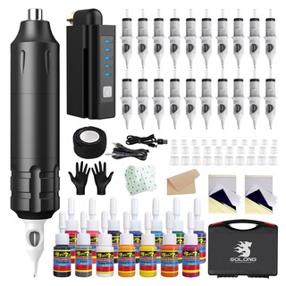Foto 1 | Foto 1 | Kit De Tatuaje Solong Tattoo Pen Rotary Pen Con Batería Inalámbrica - Venta Internacional.