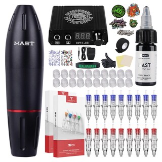 Foto 1 | Foto 1 | Kit De Máquina De Tatuaje Dragonhawk Rotary Tattoo Pen 20 Cartuchos - Venta Internacional.