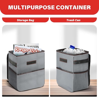 Foto 6 | Foto 6 | Bote De Basura Para Coche Healsmart De 7 6 L Con Tapa Y Bolsillos De Almacenamiento Color Gris - Venta Internacional.